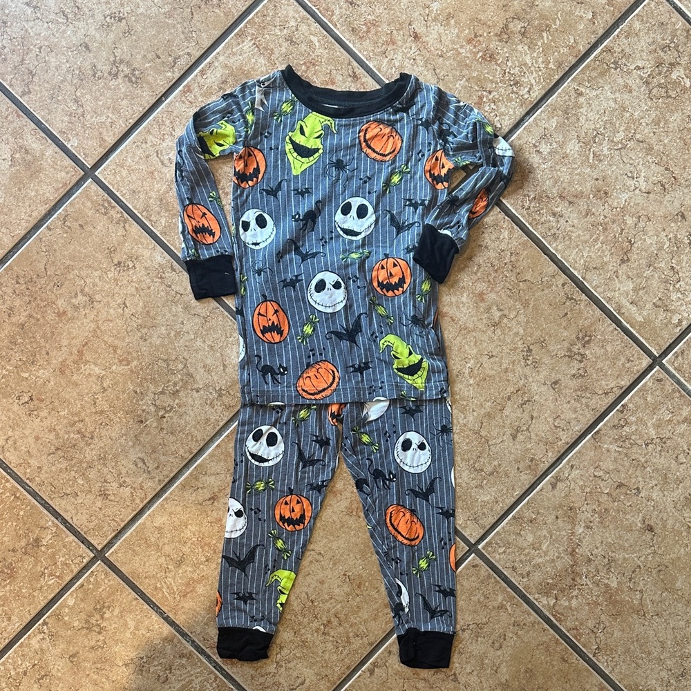 Little Sleepies Nightmare before Christmas Halloween Pumpkin & Jack Skellington